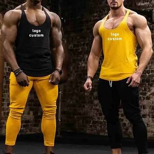 Camiseta sin mangas de algodón tejida transpirable personalizada OEM al por mayor, camiseta de secado rápido ecológica para deportes de gimnasio para Fitness, correr, estilo Formal - Product Image 5