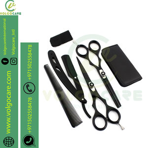 Kit de tijeras de corte de pelo de peluquero profesional, tijeras de peluquería de corte y adelgazamiento de acero inoxidable con mango cómodo - Product Image 2