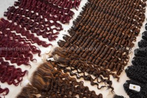 Extensiones de Cabello Humano Ondulado de Donante con Buenas Texturas, Trama Simple y Doble, Cosidas a Máquina - Product Image 1