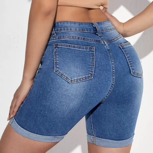 Shorts en jean pour femmes dames jeans shorts pantalons vêtements décontractés conception simple fabricant sur mesure en gros élégant - Product Image 5