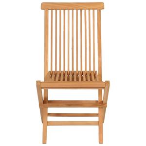 Modern Solid Teak Wood <b>Stackable</b> Folding Garden <b>Chair</b> Natural Color <b>Outdoor</b> Patio Dining - Product Image 2
