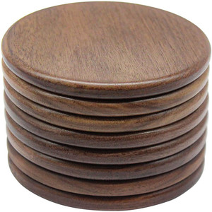 Manufacturer Wooden coaster Set Custom Acacia square Black Round Wood Pallet Coasters at <b>Star</b> Crafts India - Product Image 5