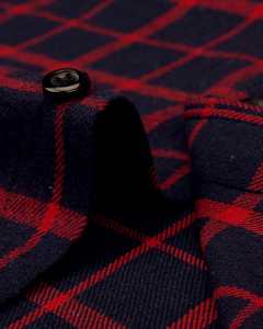 Camisa de franela a cuadros de algodón para hombre de fabricación personalizada OEM, franela suave y cómoda para uso diario - Product Image 5