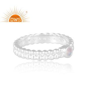 แหวนพลอยสีรุ้งดวงจันทร์ธรรมชาติสำหรับผู้หญิงเครื่องประดับตามสั่งเป็นของขวัญสำหรับผู้หญิง - Product Image 4