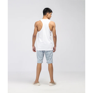 Vente en gros de débardeurs de gym 100% coton pour hommes design personnalisé bas sans manches grande taille de haute qualité tricoté blanc décontracté - Product Image 5
