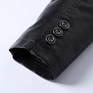 Veste en toile en peau de mouton véritable pour homme Manteau d'affaires décontracté, respirant et imperméable - Product Image 5