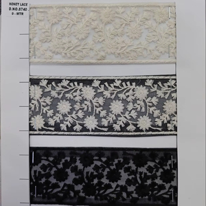 ผ้าลูกไม้ปักลายดอกไม้หลากสีลวดลายซับซ้อนสไตล์ธุรกิจระดับไฮเอนด์สำหรับรองเท้าและกระเป๋า - Product Image 1