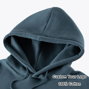 Sweat à capuche en molleton pour homme de 330 grammes avec logo personnalisé, streetwear de haute qualité, pull à capuche avec broderie pour l'hiver - Product Image 2