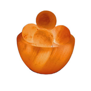 Bol à Feu Artisanal Naturel Lampe à Sel Rose de l'Himalaya Cristal Naturel Pierre de Roche Sculpté Style Fleur Gradateur Interrupteur Boule Bol à Feu - Product Image 2