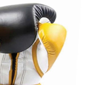 นวมชกมวยหนังสำหรับผู้ชายถุงมือชกมวยหนังแท้ผลิตจากโรงงาน - Product Image 5