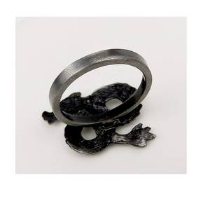 Metal Napkin Ring Black Plated Handmade Napkin Holder Customized Size <b>Wedding</b> Table Decorative Tissue Rings - Product Image 1