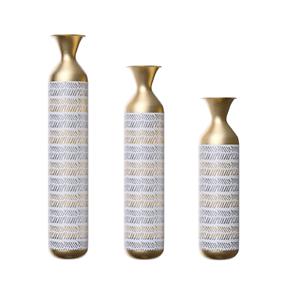 Florero de metal de alta calidad, florero de metal dorado resistente, jarrón de nuevo diseño para decoración, suministros para fiestas y eventos. - Product Image 1