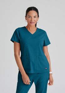 Femmes meilleure qualité Salon de beauté Spa tunique chemise dames fantaisie salon de beauté gommages uniforme haut avec poche en option - Product Image 3