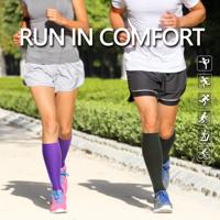 Chaussettes de compression médicales 20-30mmhg de sport à talon rembourré d'entraînement personnalisé pour la course à pied