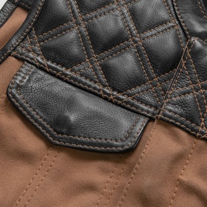 Gilet da uomo di alta qualità in pelle verde caccia quattro tasche Logo personalizzato abbigliamento esterno Casual per la fotografia di caccia di viaggio - Product Image 6