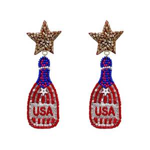 Cuteness Designer Handwork Beaded USA Embroidery HAT Design Earring Statement Stylish Premium & Elegant Fancy Jewelry For <b>Girl</b> - Product Image 5