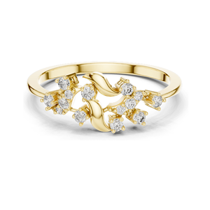 Anillo Floral con Diamante Cultivado en Laboratorio, 0.166 CT, Claridad VVS-VS, Oro de 18K, 14K, 10K y Plata 925, Oro Rosa, Amarillo y Blanco - Product Image 2