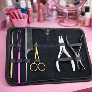 Kit d'outils de pose d'extensions capillaires en acier inoxydable 6 pièces à prix d'usine – Pince de retrait I-Link, aiguille à micro-anneaux, crochet de traction - Product Image 3
