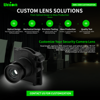 Objectif optique F1.6 à mise au point automatique, longueur focale 3.12mm, angle de vue 160°, jour/nuit, confocal, personnalisable pour système de vision domestique 1/2.7''