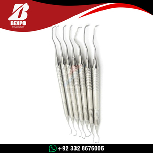 Juego de 7 Piezas de Instrumentos Quirúrgicos de Acero Inoxidable para Rellenos Dentales de Composite, Reutilizables, con Empuñadura Ergonómica, Certificación CE - Product Image 5