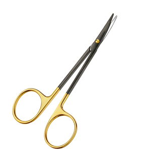 Tijeras de estrabismo de disección curvadas TC Blunt 115 mm 4,12 "tijera de sala de cirugía quirúrgica para laboratorio médico - Product Image 2