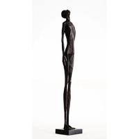 Sculpture de danseuse, figurine décorative de table en aluminium poli moderne et personnalisée