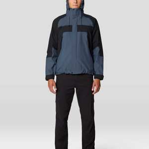 Hecho en fábrica al por mayor 2025 personalizado hombres lona Softshell chaqueta al aire libre con cremallera completa soporte impermeable cortavientos transpirable rápido - Product Image 3