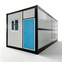Mini-villa pliable de 20 pieds, préfabriquée, mobile, conteneur de showroom, maison mobile avec toilettes portables
