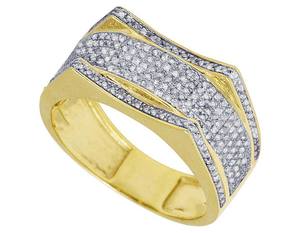 Bague pour homme exclusive en diamant Moissanite clouté de style hip hop à coupe ronde en argent sterling S925 - Product Image 3