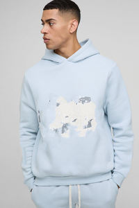 ชุดวอร์มโอเวอร์ไซส์ขายส่ง ปี 2026 ผ้าฝ้าย 100% กางเกงทรงบานและเสื้อฮู้ดพิมพ์ลายดิจิทัล ชุดวอร์มสำหรับผู้ชาย - Product Image 3