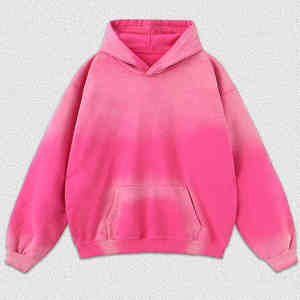 Sweat à capuche délavé à l'acide personnalisé surdimensionné plaine acide Vintage lavé poids lourd à capuche hommes en gros lavage à l'acide pull à capuche - Product Image 6