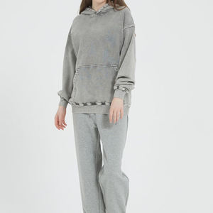 Sudadera con Capucha de Forro Polar Personalizable, Lavado Ácido, Larga, Transpirable, de Secado Rápido, Calidad Premium, Nuevo Diseño, Oversize - Product Image 4