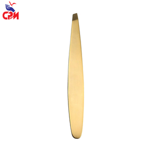 Pinzas de Cejas de Lujo con Punta Inclinada Dorada, Herramienta de Belleza para Depilación de Precisión, para Cuidado Profesional - Product Image 5