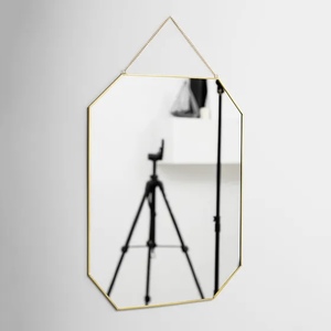 <b>Antique</b> Luxury Modern Brass <b>Wall</b> <b>Mirror</b> Handmade Irregular Shaped with Brass Frame for Home Decor and Hanging - Product Image 5