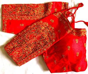 Hermosa Blusa Con Trabajo Hecho A Mano, Zari Y Trabajo De Hilo - Product Image 4