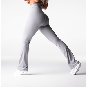Mallas acampanadas sin esfuerzo de Paloma personalizadas, leggings de gimnasio de moda para mujer con cintura alta y costura en la cadera favorecedora - Product Image 5