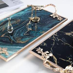 ถาดเสิร์ฟอีพ็อกซี่เรซินทำมือแบบระบายอากาศของใช้จำเป็นสำหรับห้องครัวในบ้านร้านอาหารโรงแรมตกแต่งเสิร์ฟ - Product Image 4