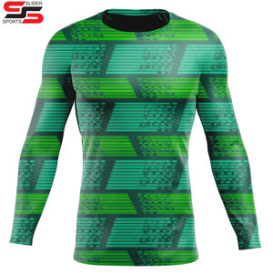 Novedad de verano, camiseta ajustada para correr a la moda para hombre, de manga larga Camiseta deportiva para entrenamiento físico, Top de ajuste de piel para correr lento para ciclismo - Product Image 3