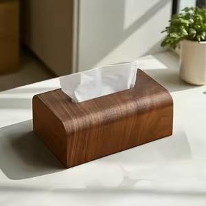 Rectangular Brass-Style Metal <b>Tissue</b> Napkin Box Cover Holder <b>for</b> Hotels and Restaurants Storage Modern Style Storage Bin - Product Image 3