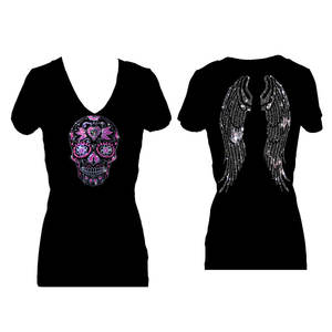 Meilleure vente strass t-shirt femmes 2024 nouvelle mode couleur strass t-shirt femmes tenue décontracté strass t-shirt - Product Image 5