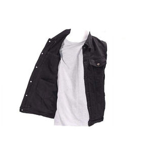 Best-seller Jeans sans manches pour homme Gilet en jean noir Séchage rapide Respirant Fermeture à boutons Gilet en jean style hiver à quatre poches - Product Image 6