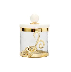 Botes de vidrio de Metal Vintage con estilo, grabado de hojas, venta al por mayor, almacenamiento de cocina, contenedores de condimentos, cubierta, botellas de almacenamiento, tarros - Product Image 6