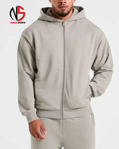 Ensemble de survêtements unisexe surdimensionnés personnalisés de haute qualité, épais avec fermeture éclair, ensembles de sweat-shirts premium pour hommes du fabricant en 2026 - Product Image 6