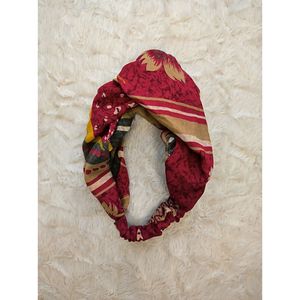 Juego de 3 Diademas de Seda Sari Estilo Bohemio Vintage, Hechas a Mano con Materiales Reciclados, Diseño con Nudo Frontal, Lindas, para Damas de Honor, Regalo - Product Image 4