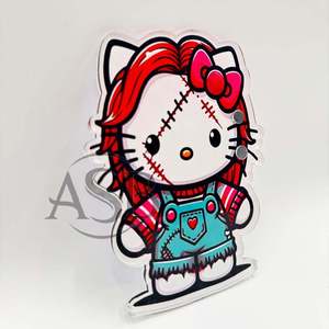 Azulejos de pestañas acrílicas con logotipo personalizado de Halloween con imanes para pinzas, azulejos de pestañas con personaje de dibujos animados de terror sostenible con logotipo personalizado - Product Image 6