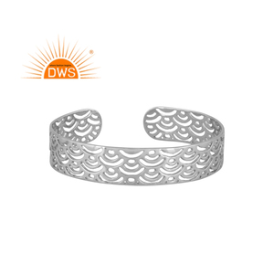 Hot Selling 925 Sterling <b>Silver</b> Filigree Design <b>Cuff</b> Bangle Custom Jewelry For Women Gift For Her - Product Image 1