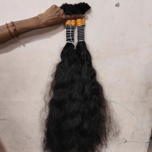 Styles de cheveux bruts vierges indiens non transformés de meilleure qualité Extensions de cheveux en vrac à cuticule alignée directement de l'Inde - Product Image 1