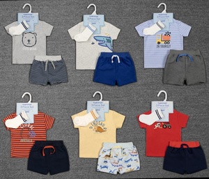 Set di vestiti per neonati pantaloncini estivi a maniche corte in cotone con stampa e collo a-due set di <span class=keywords><strong>abbigliamento</strong></span> per neonati da <span class=keywords><strong>12</strong></span> a <span class=keywords><strong>18</strong></span> <span class=keywords><strong>mesi</strong></span> - Product Image 6