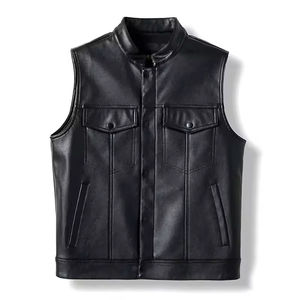 Chaleco de Motociclista de Cuero Premium de Diseño Personalizado 2026, Informal para Hombre, de Alta Calidad, Reversible, con Botones, Ajuste Perfecto para Invierno - Product Image 1