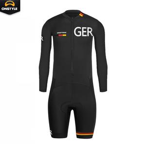 Traje de Ciclismo de Alto Rendimiento y Calidad, de Una Pieza, Manga Corta, Profesional, para Carreras de Bicicleta, para Recorridos Largos, Colores Personalizados, Transpirable - Product Image 1